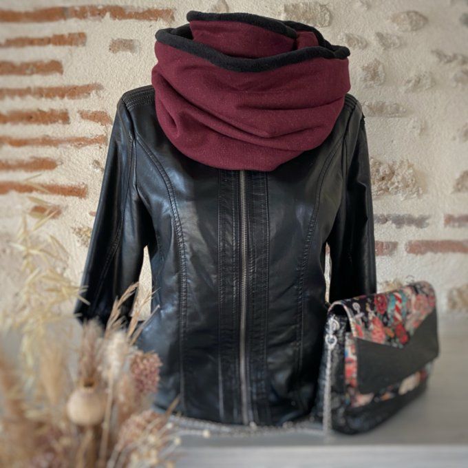 Snood XXL Bordeaux Paillettes